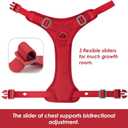 No Pull Dog Harness, Puppy Vest with Front Clip for Large Sized Dog(Burgundy Red, L)