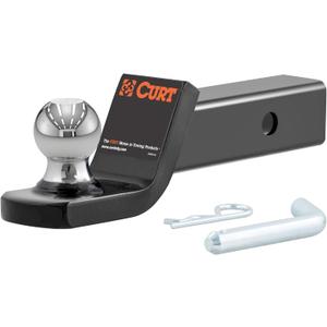 CURT 45131 Fusion Trailer Hitch Mount with 1-7/8-Inch Ball & Pin, Fits 2-Inch Receiver, 5,000 lbs, 2-In Drop