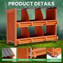 2-Tier Chicken Nesting Box, 6 Compartment Wooden Nesting Box for Chickens with Waterproof Roof, Non-Slip Stable Base, Heavy Duty Chicken Laying Boxes for Hens, Duck, Poultry, Bird, Orange