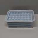 Ice Cube Trays with Lid and Bin, 1.0 IN Small Round Ice Cube Mold - 3 Pack(35 per Tray) Easy Release Stackable Ice Ball Maker Iced Bucket Kits, Circle Ice Tray for Cocktail, Whiskey & Drinks,BPA-Free