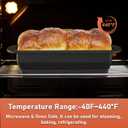 2 Packs of Collapsible Silicone Bread Loaf Pan with Metal Reinforced Rim Support - Nonstick Silicone Baking Mold for Homemade Loaf, Bread and Meatloaf - (9"x4"x2.5", Black, 2 Pieces)