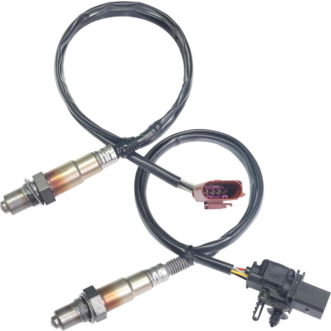 2Pcs O2 Oxygen Sensors 234-5102, 234-4485 Upstream O2 Sensor 1 & Downstream O2 Sensor 2 Heated Compatible with VW EOS 2007 2008, and O2 Sensor for VW R32 2008 V6 3.2L Oxygen Sensors