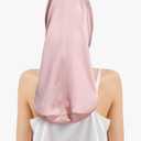 LilySilk Mulberry Silk Sleep Cap 100% 19 Momme Long Silk Bonnet for Curly Hair, Night Cap for Sleeping, Silk Hair Wrap for Women Rosy Pink