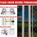 VIVIDA Chain Link Gate Latch 1-3/8" x 1-5/8", Fence Fork Lock, Galvanized Steel, 1 PCS