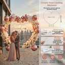 6.6ft White Metal Heart Arch Stand with Will You Marry Me LED Neon Sign