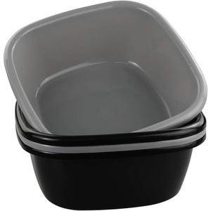 Vababa 12 Quart Plastic Wash Basin, Pack for 3