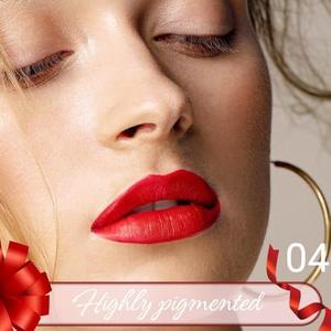 Hxssll Dark Red Matte Lipstick Lip Liner Pencil, Moisturizing & Smooth, Long-lasting & Pigmented, Smudge-proof & Waterproof Lip Crayon for Women, Includes Pencil Sharpener 04#