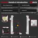 Window Regulator Front Right Passenger Side fits for 2008-2020 Chrysler Town Country & Dodge Grand Caravan & Ram C/V,W/Motor(6 Pins) - Replaces 748-509