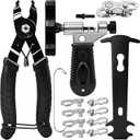 Bike Chain Tool Repair Kit,Bicycle Chain Removal Tools,Chain Breaker Tool &Plier&Checker& 4 Pairs Missing Links for Single 6/7/8/9/10/11 Speed Chain,Biking Gear