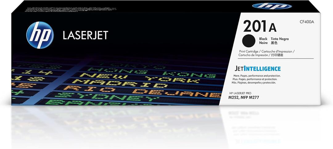 HP 201A Black Toner Cartridge Printers | Works with Color LaserJet Pro M252; Color LaserJet Pro MFP M277 Series | CF400A