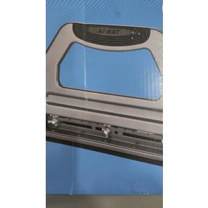 AFMAT 3 Hole Punch Heavy Duty, 9/32" Holes, 50-Sheet Hole Puncher 3 Ring, 50% Reduced Effort, Adjustable Two & Three Hole Punch, Metal Paper Puncher w/Large Chip Tray, Metal Paper Guide, Gray, HP18