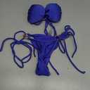 SOLY HUX Bathing Suit for Women Halter Ring Linked Tie Side Bikini Sets Two Piece Swimsuit 
X-Small