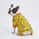 Fitwarm Funny Duck Dog Pajamas, Dog Winter Clothes for Small Dogs Girl, Lightweight Velvet Pet Jumpsuit, Cat Onesie, Yellow, Medium