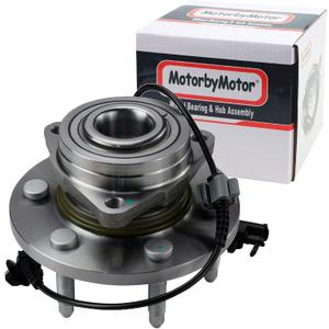 MotorbyMotor 515096 Front Wheel Bearing and Hub Assembly 4WD with ABS 6 Lug for Chevy Silverado Suburban Avalanche 1500 Tahoe, GMC Sierra 1500 Yukon XL, Cadillac Escalade ESV EXT Hub Bearing 4x4