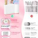 Straw Holder for Cabinet Door - Strong Magnetic Detachable Bottom, Easy to Clean, Dual Use (Countertop/Cabinet), Fits Various Sizes & Irregular Straws (Pink)