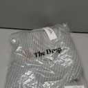 The Drop Women's Marcy Ribbed Polo Top (Large, Light Heather Grey)