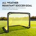 Soccer Goal Set up in 1 Sec - Auto Pop Up, Portable & Lightweight, 36 24 Collapsible Folding Soccer Nets for Kids and Youth Outdoor Soccer Ball Training Equipment Goals