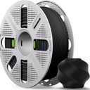 Matte PLA Filament with Quick-Swap Reusable Spool 1kg (2.2lbs), 1.75mm 3D Printing Filament, Compatible with Bambu Lab 3D Printers Black