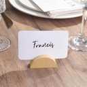 UNIQOOO 10 Set 2" Arch Birch Wood Stand with Cards |1.2mm Slot, for Name Cards, Solid Wood Place Card Holder, Photo Display Stand | for Event Decor, Retail Shop, Cafe Restaurant Menu, Business Card, Name Tag