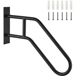 Handrails for Outdoor Steps,Stair Railing Indoor1-3 Step,Porch Railing & Deck Hand Rail Wall MountStair Hand Grab Bars,U-Shaped Safety Handrails