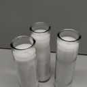 Simply Soson 2x8 inch 7 Day White Pillar Candles in Glass Set of 3, Up to 90 Hour Burn time, Unscented Prayer, Religious Candles for Memorials, Vigil, and Emergency