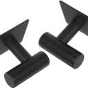 Zerodeko 2pcs Adhesive Towel Hooks Coated Metal Hooks for Backpacks Bathrooms Coat Hangers Easy Install