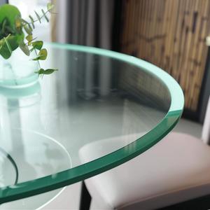 48 inch Round Glass Table Top, 1/3" Thick Tempered Glass Surface, Safe Beveled Edge (48 inch)