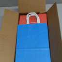 RACETOP 32 Pack Small Paper Gift Bags with Handles, 5.8"3.2"8.25" Kraft Paper Party Favor Bags Bulk for Kids Birthday, Baby Shower, Crafts, Wedding, Party Supplies (8 Colors) (Green)