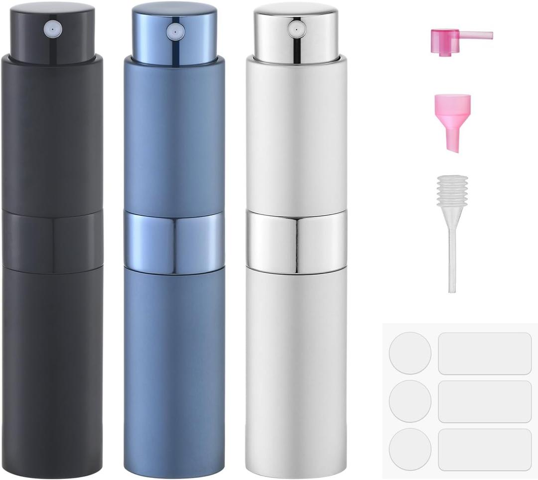 Fusupak Perfume Atomizer Travel Bottle Refillable: Cologne Sprayer Portable for Men - Mini Spray Empty for Refill - 8ml Small Size Blue