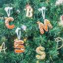 Christmas Letter Ornaments, Initial M Ornaments for Xmas Tree,Hanging Christmas Ornament for Mother Best Friends Sister Wife (Gold)