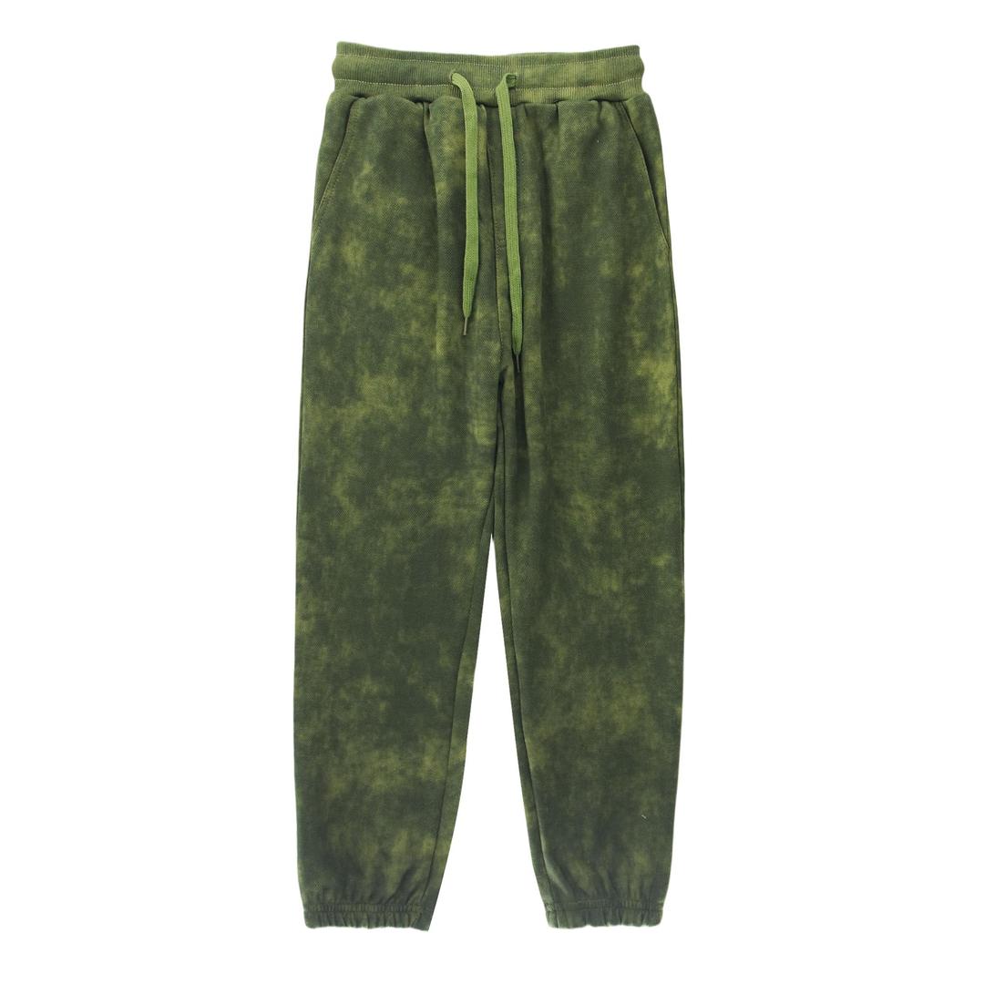 chickiddos Boys Sweatpants with Colorful Design, Athletic Pants with Tie Dye Technology (US, Age, 13 Years, 14 Years, Green)