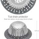 LEKEYE Drain Hair Catcher/Bathtub Drain Cover/Drain Protector for Pop-Up & Regular Drains(Patented Product)