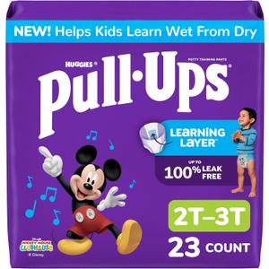 Pull-Ups Boys' Potty Training Pants, Size 2T-3T Training Underwear (16-34 lbs), 23 Count
