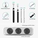 5 PCS Magnetic Telescoping Pick up Tools, 15 LBS, 8 LBS, 3.5 LBS, 1.5 LBS Magnet Stick Screws Parts Finder, with Rectangle Magnet Tray, Pickup Nails, Metal Retrieving (Medium)
