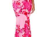 PRETTYGARDEN Womens Summer One Shoulder Maxi Dress 2026 Floral Sleeveless Bodycon Mesh Long Beach Vacation Sun Dresses (Pink, S)