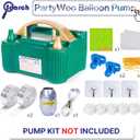 PartyWoo White Balloons 140 pcs Different Sizes of 18 12 10 5 Inch White Balloons Arch Kit Garland for Wedding Baby Shower Birthday Bridal Shower Graduation Engagement Party Decorations White-Y13