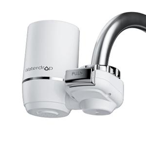 Waterdrop FC-02 Faucet Water Filter for Skin Care, Bathroom Sink Filter, NSF Certified Faucet 0.01m Ultra-Filtration Water Filter, Reduces Chlorine Lead-Free Material, 320 Gallons, White, 1 Filter