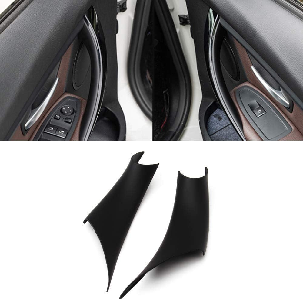 2PC Door Handle Covers 2012-18 Compatible with BMW 3 4 Series 320i 328i 330i 335i F30 F31 F34 F80, 428i 435i F32 F33 F36 F82 F83 Left Right Interior Door Pull Handle Protection HTRACING (Black)