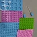 Alimat PluS Silicone Gummy Molds Candy Molds with 2 Droppers, Chocolate Molds Including Mini Dinosaur, Cat Claw, Hearts, Flowers, Bear Shape Gummie Molds, Pack of 5 for 210 Gummies