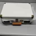 Vinyl Record Player Bluetooth with Speakers 3 Speed Portable Turntable Suitcase Built in 2 Speakers RCA Line Out AUX Headphone Jack PC Recorder-White