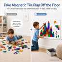 Kids Magnetic Board for Wall: 24 x 16 in Magnetic Tile Play Wall