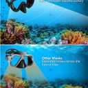 Bairuifu 2 Packs Dry Snorkel Mask Set Snorkeling Gear for Adults Scuba Diving Mask Swimming Glasses Swim Dive Mask Nose Cover Free Diving