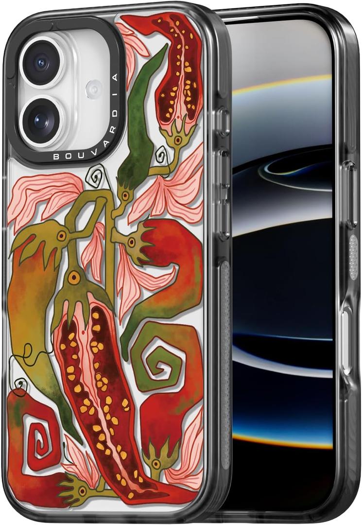 Bouvardia for iPhone 17 Case, Cute Girly Design for Women, Shockproof & Aesthetic, Peppers