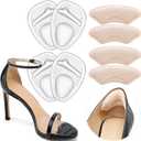 Heel Cushion Pads,Ball of Foot Cushions,Metatarsal Pads for Women, Heel Grips Liners for Heel Pain Relief, Blisters,Friction, Non-Slip Shoe Inserts for Loose Shoes Make Shoes Fit Tighter (4Pairs)