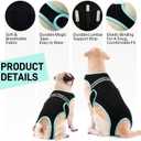 Dog Back Brace, Breathable Dog Post-Surgery Vest for IVDD, Arthritis & Spine Support, Adjustable Reflective Pet Back Bracer Pain-Relieving Harness, Black M