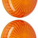 3" Turn Signal Lens Bullet Turn Signal Light Lenses Covers, Motorcyle Turn Signal Indicator Light Lens Cover Caps, Compatible with Yamaha V-Star 1100 650, Amber Lens