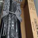 15ft Large Patio Umbrellas with Base Included, Outdoor Double-Sided Rectangle Market Umbrella with Stand, Outside Umbrellas for Poolside Lawn Backyard (Grey)