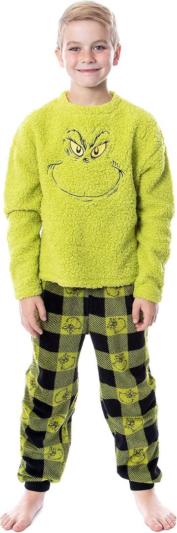 Dr. Seuss The Grinch Who Stole Christmas Unisex Toddler 2 Piece Pajama Set (4T)
