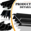 2Pcs 36" Long Door Bottom Replacement, Under Door Seal with Vinyl Fins for Weatherproofing and Insulation, Fits 7/8" Kerf (2, Black)