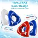 Funscape Large Triangle Inflatable Pool Float Tubes for Adult Kid, 2 Pack 44" Swim Floaties Ring w/Handles, Summer Tanning Water Floating Lounge, Beach Lake River Swimming Toy Pool Party Family Set 1